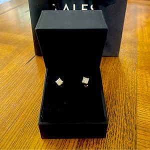 Men's 1/10 CT. T.W Square Composite Diamond Kite Frame Stud Earrings in 10K Gold